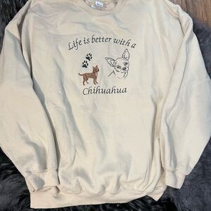 Chihuahua Embroidered Graphic Sweatshirt